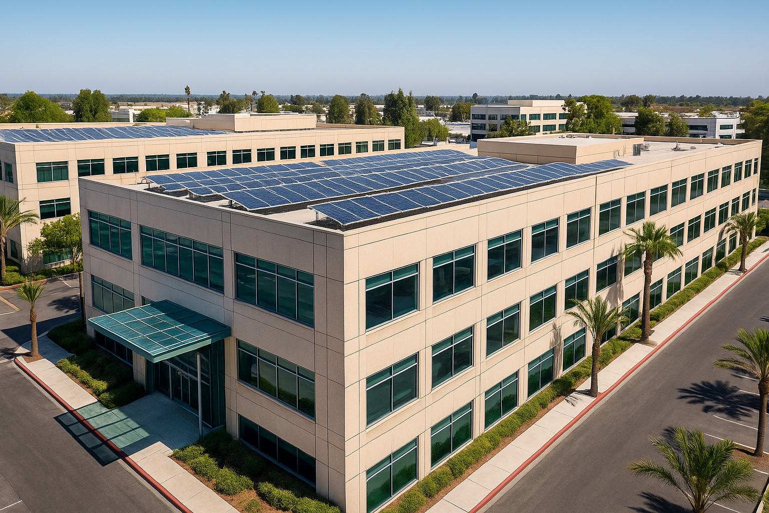 Illustration of Energy Efficient Building